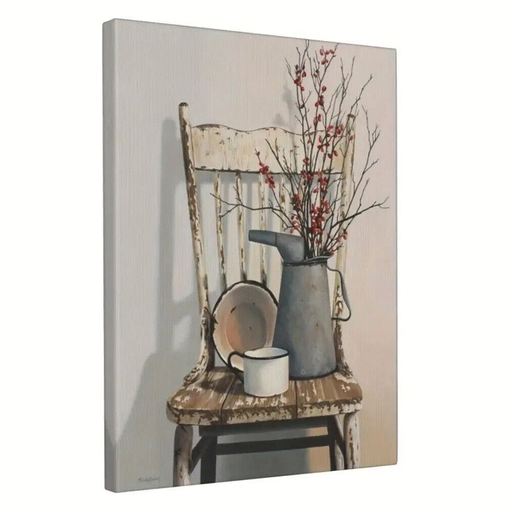Rustic Country Farmhouse Style Artistic Canvas Print Framed 12" x 16" Wall Art Home & Garden:Home Décor:Posters & Prints Style Your Walls